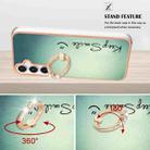 For Samsung Galaxy S24 FE 5G Electroplating Dual-side IMD Phone Case with Ring Holder(Smile) - 3