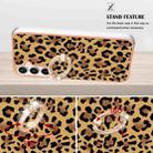 For Samsung Galaxy S24 FE 5G Electroplating Dual-side IMD Phone Case with Ring Holder(Leopard Print) - 3