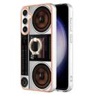 For Samsung Galaxy S24 FE 5G Electroplating Dual-side IMD Phone Case with Ring Holder(Retro Radio) - 1
