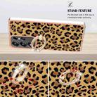 For Samsung Galaxy S25 Ultra 5G Electroplating Dual-side IMD Phone Case with Ring Holder(Leopard Print) - 3