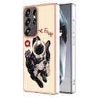 For Samsung Galaxy S25 Ultra 5G Electroplating Dual-side IMD Phone Case with Ring Holder(Lucky Dog) - 1