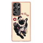 For Samsung Galaxy S25 Ultra 5G Electroplating Dual-side IMD Phone Case with Ring Holder(Lucky Dog) - 2