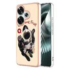 For Xiaomi Poco F6 5G Electroplating Dual-side IMD Phone Case with Ring Holder(Lucky Dog) - 1