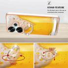 For Xiaomi Poco F6 5G Electroplating Dual-side IMD Phone Case with Ring Holder(Draft Beer) - 3