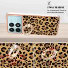 For Xiaomi Poco F6 Pro 5G Electroplating Dual-side IMD Phone Case with Ring Holder(Leopard Print) - 3