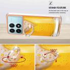 For Xiaomi Poco F6 Pro 5G Electroplating Dual-side IMD Phone Case with Ring Holder(Draft Beer) - 3