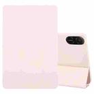 For Honor Pad X8a / X9 Tri-fold Silicone Leather Tablet Case(Pink) - 1