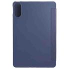 For Honor Pad X8a / X9 Tri-fold Silicone Leather Tablet Case(Dark Blue) - 3