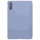 For Honor Pad X8a / X9 Tri-fold Silicone Leather Tablet Case(Lavender) - 3