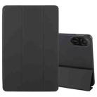 For Honor Pad X8a / X9 Tri-fold Silicone Leather Tablet Case(Black) - 1