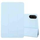 For Honor Pad X8a / X9 Tri-fold Silicone Leather Tablet Case(Ice Blue) - 1