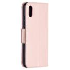 For Xiaomi Redmi 9A Two Butterflies Embossing Pattern Horizontal Flip Leather Case with Holder & Card Slot & Wallet & Lanyard(Rose Gold) - 3