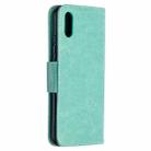 For Xiaomi Redmi 9A Two Butterflies Embossing Pattern Horizontal Flip Leather Case with Holder & Card Slot & Wallet & Lanyard(Green) - 3