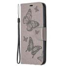 For Xiaomi Redmi 9A Two Butterflies Embossing Pattern Horizontal Flip Leather Case with Holder & Card Slot & Wallet & Lanyard(Grey) - 2