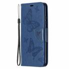 For Xiaomi Redmi 9A Two Butterflies Embossing Pattern Horizontal Flip Leather Case with Holder & Card Slot & Wallet & Lanyard(Dark Blue) - 2