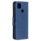 For Xiaomi Redmi 9C Two Butterflies Embossing Pattern Horizontal Flip Leather Case with Holder & Card Slot & Wallet & Lanyard(Dark Blue) - 3