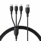 Baseus 0.8m Ultra-Fast 3 in 1 3.5A Fast Charging Cable(Black) - 1