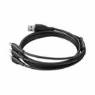 Baseus 0.8m Ultra-Fast 3 in 1 3.5A Fast Charging Cable(Black) - 2