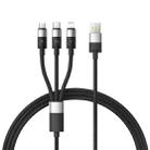 Baseus Star Speed 1.5m PD100W 3 in 1 Fast Charging Cable(Black) - 1