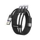 Baseus Star Speed 1.5m PD100W 3 in 1 Fast Charging Cable(Black) - 2