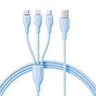 Baseus 1.3m Ultra-Fast 3 in 1 3.5A Fast Charging Cable(Blue) - 1