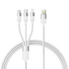 Baseus 1.3m Ultra-Fast 3 in 1 3.5A Fast Charging Cable(White) - 1