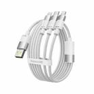 Baseus 1.3m Ultra-Fast 3 in 1 3.5A Fast Charging Cable(White) - 2