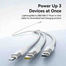 Baseus 1.3m Ultra-Fast 3 in 1 3.5A Fast Charging Cable(White) - 3