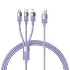 Baseus 1.3m Ultra-Fast 3 in 1 3.5A Fast Charging Cable(Purple) - 1