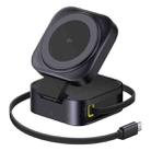 Baseus OS PicoGo Qi2 67W 2 in 1 Magnetic Wireless Charger with 1m Type-C to Type-C Elbow Data Cable(Black) - 1