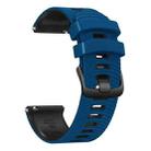 22mm Universal Curved Two Color Silicone Watch Band(Royal Blue Black) - 3