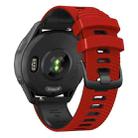 22mm Universal Curved Two Color Silicone Watch Band(Red Black) - 2