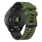 22mm Universal Curved Two Color Silicone Watch Band(Army Green Black) - 2