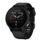 For Garmin Forerunner 955 Official Twill Silicone Watch Band(Black) - 1