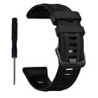 For Garmin Forerunner 955 Official Twill Silicone Watch Band(Black) - 2