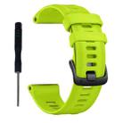 For Garmin Forerunner 955 Official Twill Silicone Watch Band(Lime) - 2