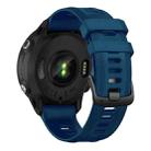 For Garmin Forerunner 955 Official Twill Silicone Watch Band(Midnight Blue) - 3