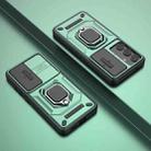 For Samsung Galaxy S25 5G Sliding Camshield TPU + PC Shockproof Phone Case with Holder(Green) - 2