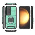 For Samsung Galaxy S25 5G Sliding Camshield TPU + PC Shockproof Phone Case with Holder(Green) - 3
