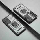 For Samsung Galaxy S25+ 5G Sliding Camshield TPU + PC Shockproof Phone Case with Holder(Grey) - 2