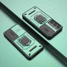 For Samsung Galaxy S25+ 5G Sliding Camshield TPU + PC Shockproof Phone Case with Holder(Green) - 2