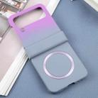 For Samsung Galaxy Z Flip3 Liquid PC Gradient MagSafe Phone Case(Purple Grey) - 2