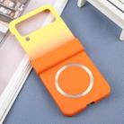 For Samsung Galaxy Z Flip3 Liquid PC Gradient MagSafe Phone Case(Yellow Orange) - 2