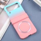 For Samsung Galaxy Z Flip3 Liquid PC Gradient MagSafe Phone Case(Blue Pink) - 2
