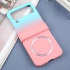 For Samsung Galaxy Z Flip4 Liquid PC Gradient MagSafe Phone Case(Blue Pink) - 2