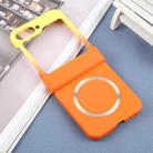 For Samsung Galaxy Z Flip5 Liquid PC Gradient MagSafe Phone Case(Yellow Orange) - 2