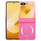 For Samsung Galaxy Z Flip6 Liquid PC Gradient MagSafe Phone Case(Pink Red) - 1