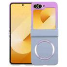 For Samsung Galaxy Z Flip6 Liquid PC Gradient MagSafe Phone Case(Purple Grey) - 1