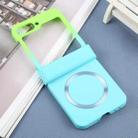 For Samsung Galaxy Z Flip6 Liquid PC Gradient MagSafe Phone Case(Cyan Blue) - 2