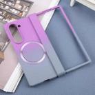 For Samsung Galaxy Z Fold6 Liquid PC Gradient MagSafe Phone Case(Purple Grey) - 2